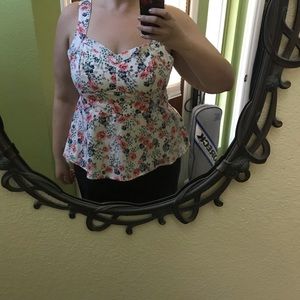 Torrid peplum zip-up top 1x